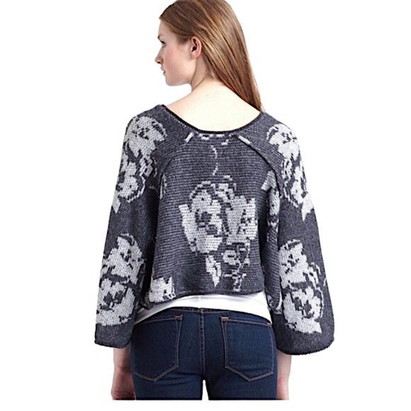 Free People ‘Purple Rain’ Cropped Knit Sweater - Picture 2 of 4